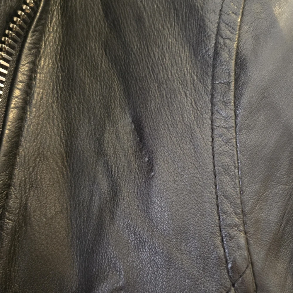 Peruzzi Leather Moto Jacket Size 38 - Picture 9 of 11